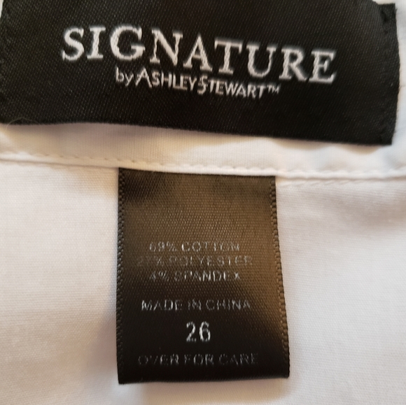 Ashley Stewart 26 Signature button white shirt - Picture 6 of 8